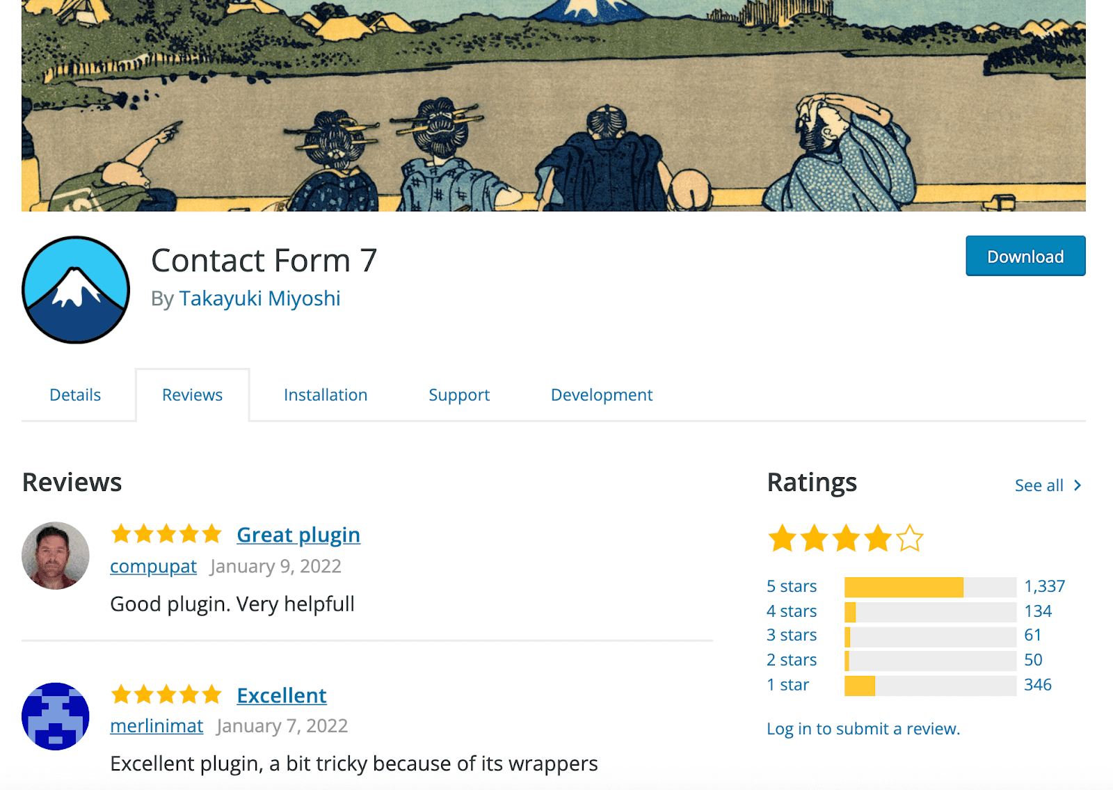Contact Form 7 page in the WordPress repository