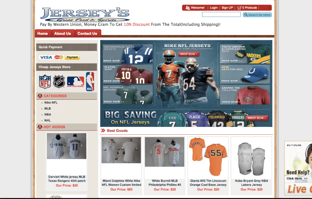 NFL Jersey Knockoff Spam