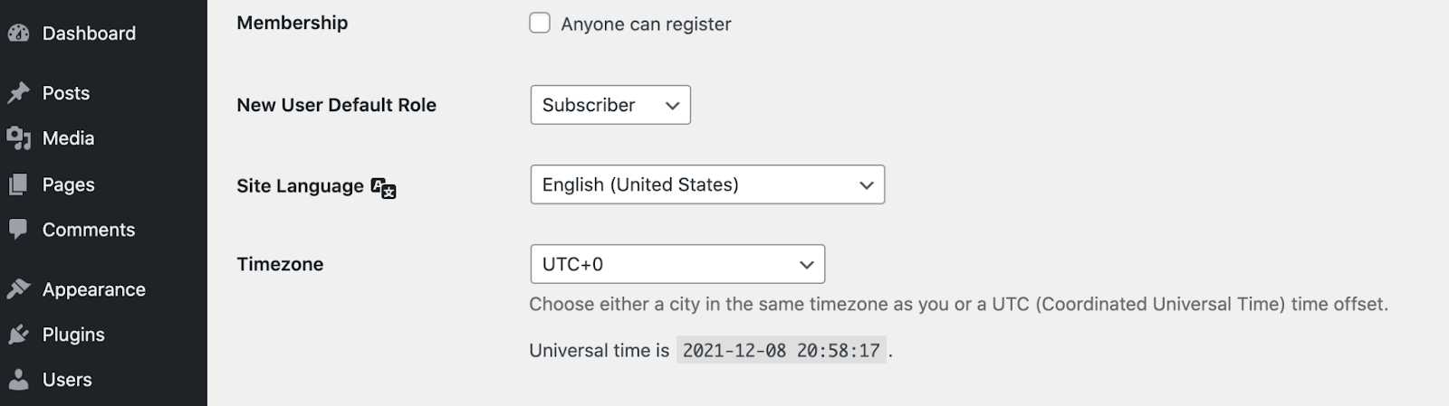 Anyone can register checkbox in WordPress