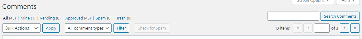 tabs and options in the comments section of WordPress