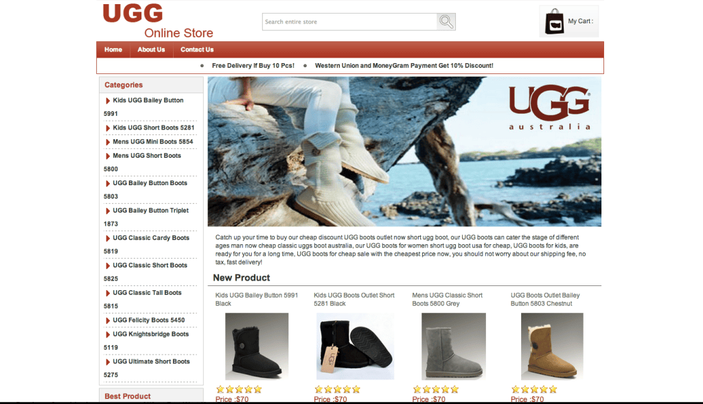 Ugg Knockoff Spam
