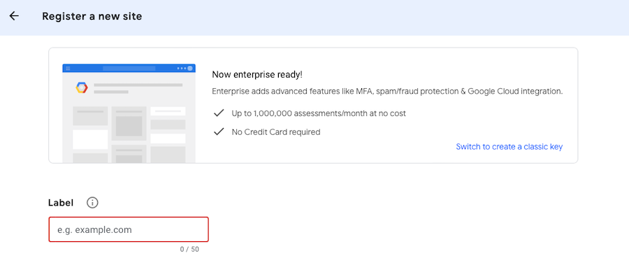 registering a site with Google
