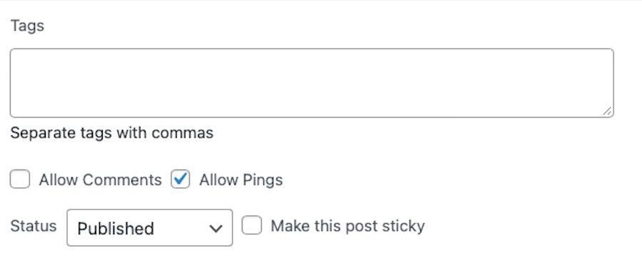 turning off comments for a post