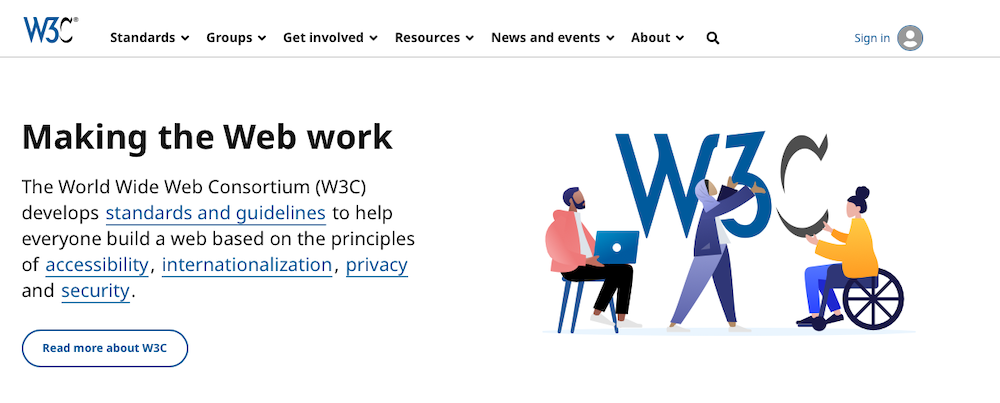 W3C homepage