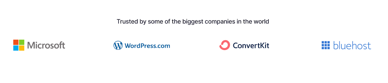logos of companies that use Akismet, like Microsoft and ConvertKit