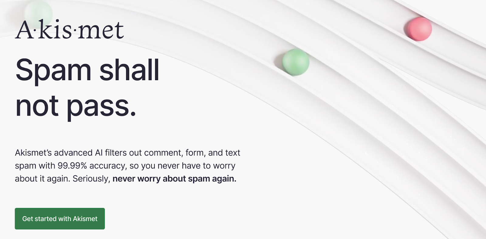 Akismet homepage