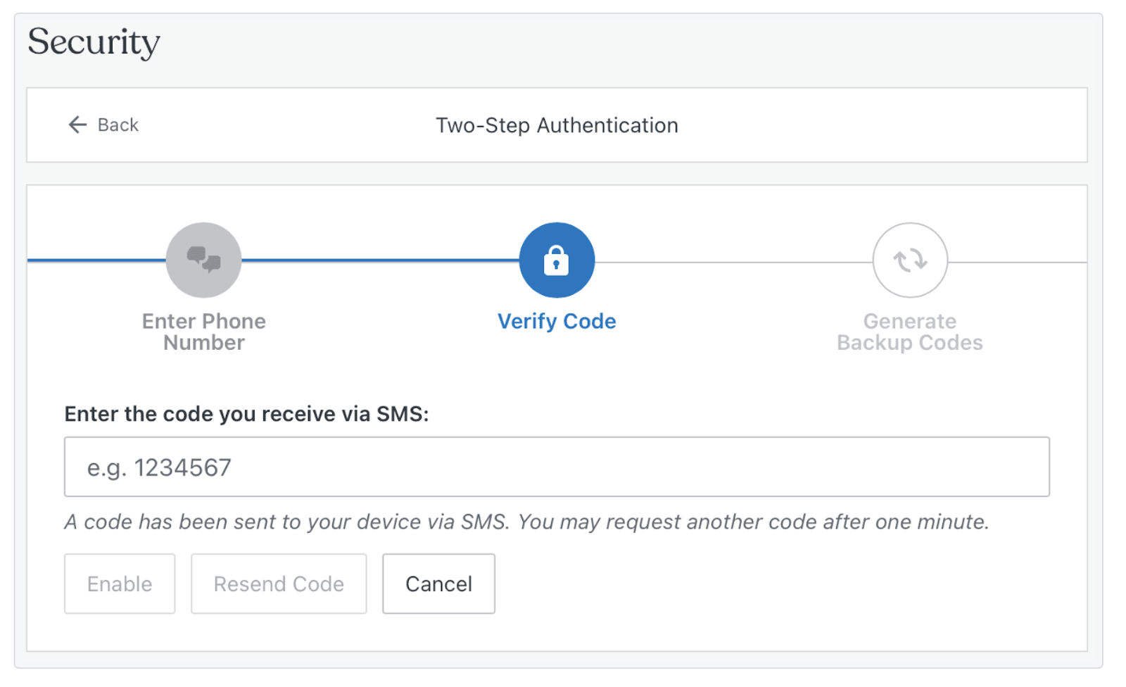 setting up two-factor authentication with WordPress.com