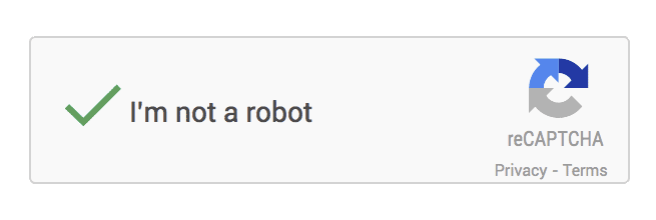 "I'm not a robot" checkbox